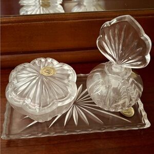 Princess House Crystal Vanity Set